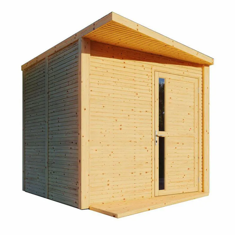 Holz-Gartenhütte 2,97 x 2,34 Meter (inkl. Dach) | Natur | Pultdach Abbildung