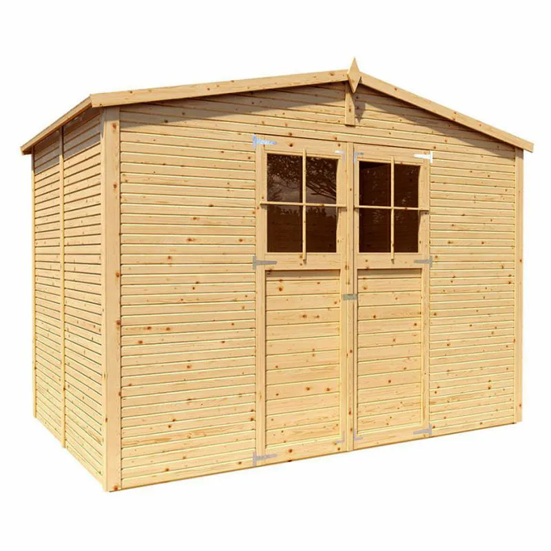 Holz-Gartenhütte 2,09 x 3,22 Meter (inkl. Dach) | Natur | Satteldach Abbildung