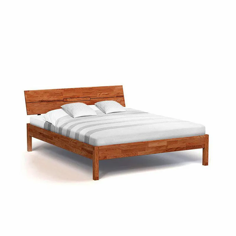 Buche-Bett massiv | 200 x 200 cm | Kernbuche | Geölt | Natur Abbildung