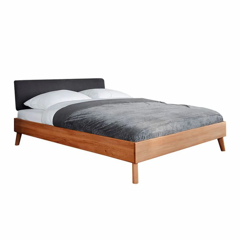Buche-Bett massiv | 90 x 200 cm | Kernbuche | Geölt | Natur Abbildung