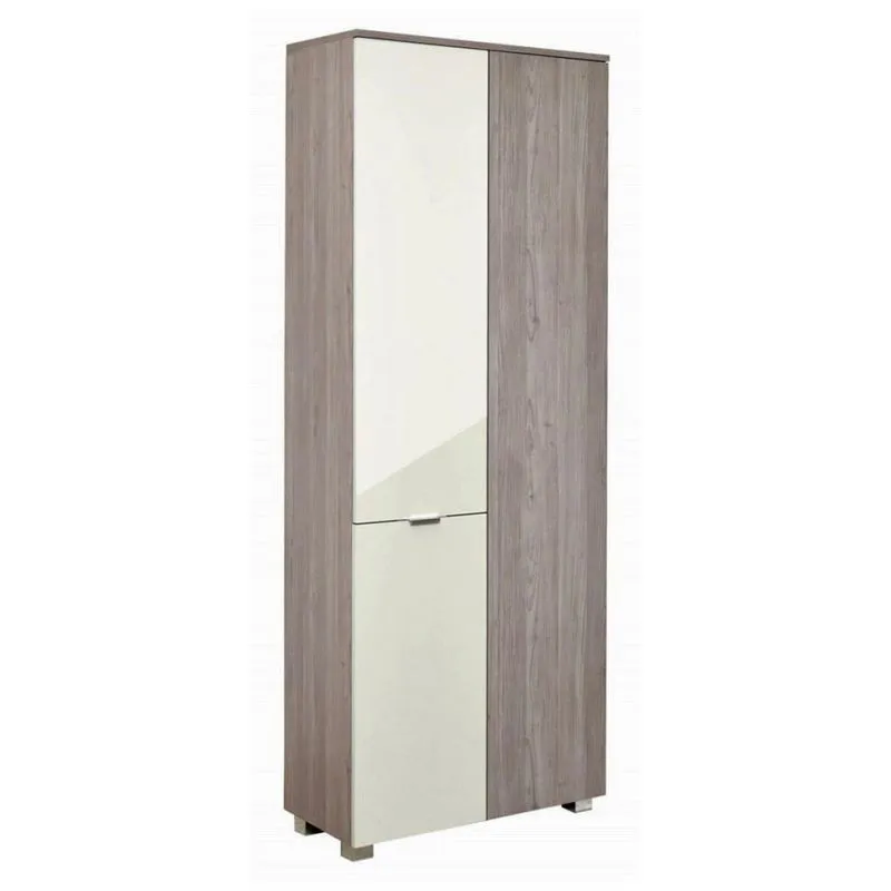 Schmaler 80 cm breiter Kleiderschrank mit 2 Türen | Farbe: Eiche Abbildung