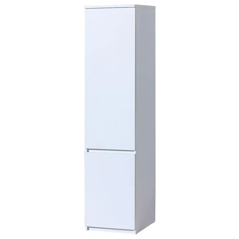 Jugendzimmer - Schrank schmal, Farbe: Weiß - Abmessungen: 195 x 45 x 52 cm (H x B x T) Abbildung
