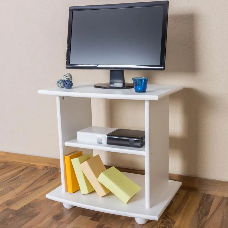 TV-Unterschrank Massivholz Farbe: Weiß 60x60x45 cm  Abbildung