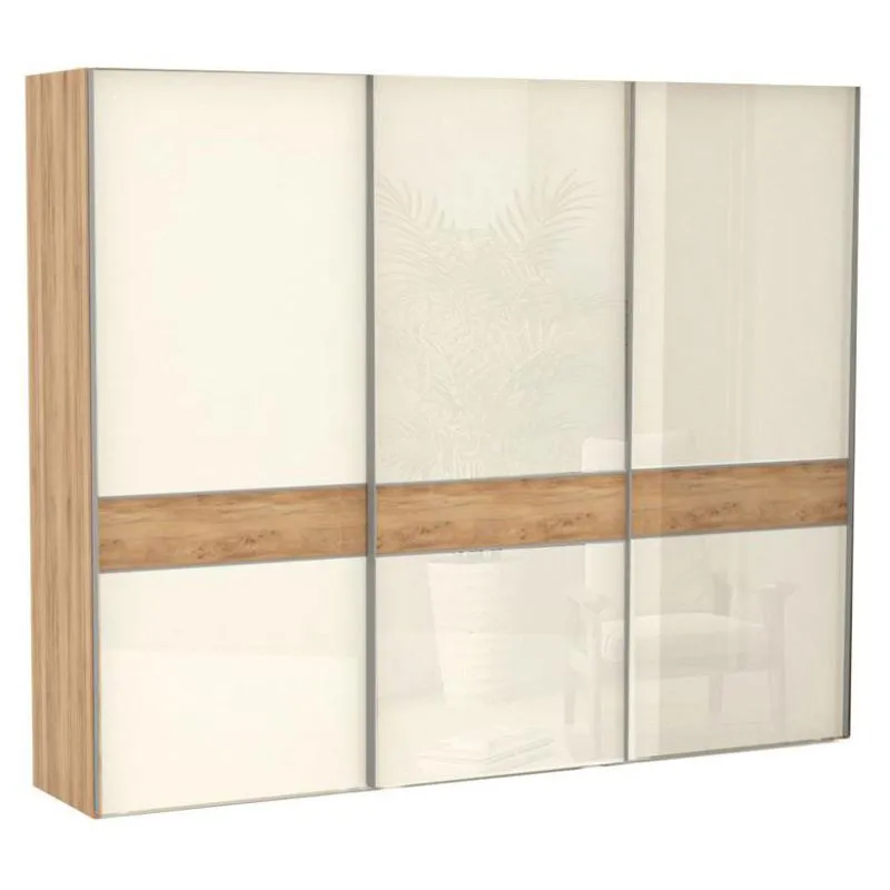Kleiderschrank beige hochglanz Abbildung