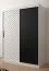 Moderner Kleiderschrank mit fünf Fächern Mulhacen 16, Farbe: Weiß matt / Schwarz matt - Abmessungen: 200 x 150 x 62 cm (H x B x T), mit genügend Stauraum