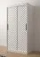 Eleganter Kleiderschrank Mulhacen 40, Farbe: Weiß matt / Schwarz matt  - Abmessungen: 200 x 100 x 62 cm (H x B x T), mit genügend Stauraum