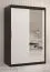 Moderner Kleiderschrank mit einer Spiegeltür Balmenhorn 31, Farbe: Schwarz matt / Weiß matt - Abmessungen: 200 x 120 x 62 cm (H x B x T), mit genügend Stauraum