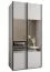 Kleiderschrank / Schiebetürenschrank | 2 Schiebetüren | 245,5 x 110 x 64 cm | Spiegel | Soft-Close | 2 Kleiderstangen | 6 Fächer | Farbe: Weiß