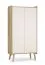 Kinderzimmer Komplett Set A Olle | 4-teilig | Farbe: Eiche Cremona / Beige | Kleiderschrank | 1 Kommode | 1 Kinderbett / Gitterbett | Push-to-open