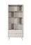 Schlichtes Bücherregal mit genügend Fächer Sloughia 01, Farbe: Beige, Maße: 194 x 88 x 38 cm, mit ABS-Kantenschutz, modernes und einfaches Design