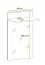 Garderobenspiegel mit Ablage Bratteli 12, Farbe: Eiche Sonoma - Abmessungen: 107 x 60 x 28 cm (H x B x T)