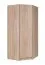 94 cm breiter Kleiderschrank mit 1 Tür | Kleiderstange | Farbe: Eiche Abbildung