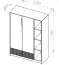Moderne Kommode mit ABS-Kantenschutz Mackinac 05, Farbe: Weiß / Eiche / Grafit matt, Griffe: Metall, Maße: 140 x 101 x 40 cm, mit zwei Türen und acht Fächer, Soft-Close-System