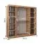 Schiebetürenschrank / Kleiderschrank Jan 05B mit Spiegel, Farbe: Schwarz - Abmessungen: 200 x 200 x 62 cm ( H x B x T)