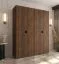 Kleiderschrank | Farbe: Walnuss Warmia | 8 Drehtüren | 6 Fächer | Soft-Close Funktion | 2 Kleiderstangen | hochwertig Verarbeitet | 160 x 52 x 203 cm | für Schlafzimmer