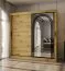 Kleiderschrank | Farbe: Eiche Artisan | 10 Fächer | 2 Kleiderstangen | hochwertig Verarbeitet | 200 x 62 x 200 cm | Schiebetürenschrank | dekorative Spiegeltür
