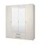 Drehtürenschrank | 2 Spiegeltüren | Farbe: Kaschmir | 2 Schubladen | Maße: 179,5 x 56 x 210,5 cm | Kleiderschrank | 1 Kleiderstange | 11 Fächer