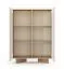 Kommode | Farbe: Bolivar Natur / Cappuccino | 2 Drehtüren | 6 Fächer | Push-to-open Funktion | inkl. LED-Beleuchtung | 104 x 40 x 139 cm | Highboard