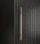 Großer Schiebetürenschrank mit zwei Kleiderstangen Jotunheimen 36, Farbe: Schwarz - Abmessungen: 208 x 250,5 x 62 cm (H x B x T)
