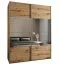 Kleiderschrank / Schiebetürenschrank | 2 Kleiderstangen | 245,5 x 200 x 64 cm | Spiegel | Soft-Close | 11 Fächer | 2 Schiebetüren | Farbe: Eiche Artisan