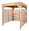 Seitenwand für Holzpavillon "Almsee", unbehandelt, aus österreichischer Hochgebirgslärche, Lamellen: 44 / 20 mm, Maße: 149 x 177 (H x B)