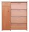Schuhschrank Pamanukan 12, Farbe: Erle - Abmessungen: 102 x 80 x 39 cm (H x B x T)