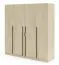 Kleiderschrank | Drehtürenschrank | 4-türig | 200 x 61 x 210 cm | Farbe: Eiche Cremona | 3 Kleiderstangen | 7 Fächer | ABS-Kanten | Edegem 01