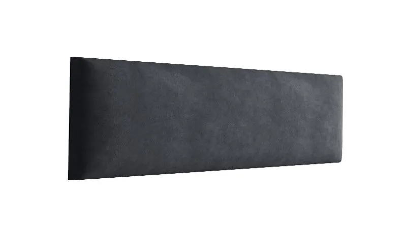 Polsterpaneele, 10er Set, Farbe: Schwarz, Bezug: Velour, Maße: 38 x 15 cm