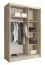Kleiderschrank mit zwei Spiegeltüren Warbreck 09, Farbe: Eiche Sonoma - Abmessungen: 200 x 130 x 62 cm (H x B x T), mit genügend Stauraum