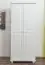 Echtholz-Kleiderschrank, Farbe: Weiß 190x80x60 cm Abbildung
