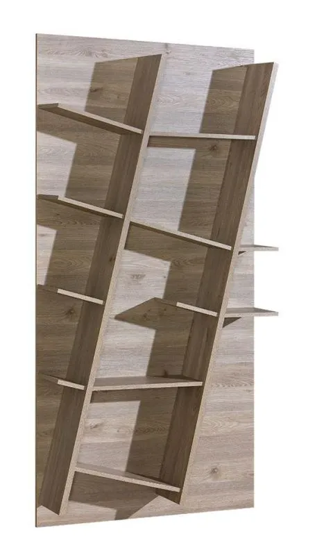 Regal, Küchenregal, Wohnzimmerregal, Bücherregal - 100 cm breit, Farbe: Braun Abbildung