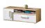Jugendzimmer - TV-Unterschrank Oskar 17, Farbe: Eiche Hellbraun / Weiß - 42 x 120 x 40 cm (H x B x T)