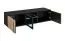 Moderner TV-Unterschrank / TV-Board inkl. LED-Beleuchtung Romfo 03, Farbe: Schwarz, zwei Türen, Maße: 42 x 163 x 45 cm, Push-to-open Funktion, vier Fächer