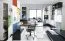 Jugendzimmer - Kommode Marincho 04, 2-teilig, Farbe: Weiß / Schwarz - Abmessungen: 89 x 107 x 95 cm (H x B x T)