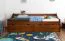 Jugendbett / Funktionsbett Kiefer massiv Vollholz Eichefarben Rustikal 94, inkl. Lattenrost - 90 x 200 cm (B x L)