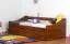 Jugendbett / Funktionsbett Kiefer massiv Vollholz Eichefarben Rustikal 94, inkl. Lattenrost - 90 x 200 cm (B x L)