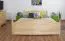 Doppelbett / Gästebett Kiefer massiv Vollholz natur 81, inkl. Lattenrost - 160 x 200 cm (B x L)
