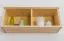 Hängeregal / Wandregal Kiefer massiv Vollholz natur Junco 334 - 30 x 81 x 24 cm (H x B x T)