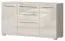 Kommode Garim 2, Farbe: Beige Hochglanz - 85 x 150 x 45 cm (H x B x T)