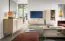 Wohnzimmer Komplett - Set B Tamino | 5-teilig | mit hellen Design | Farbe: Eiche / Kaschmir | ABS-Kantenschutz | 1 Vitrine | 1 TV-Unterschrank | 1 Highboard | 1 Couchtisch | 1 Esstisch