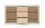 Sideboard | Kommode | Eiche | Vytgarth 06 | 84 x 168 x 39 cm | Holzoptik | 3 Schubladen | 2 Türen | 4 Fächer | Buffetschrank | reichlich Platz