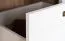 Kommode Lotofaga 19, Farbe: Weiß / Walnuss - 91 x 138 x 48 cm (H x B x T)