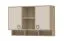 Hängeschrank 24, Farbe: Buche / Creme - 82 x 128 x 37 cm (H x B x T)