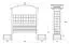Pergola Dahlie mit Sitzbank und Blumenkästen - Abmessung: 284 x 90 x 220 cm (B x T x H)