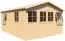 Gartenhaus Freital 03 mit Satteldach, Elementbauweise, Naturbelassen, 3,5 x 4,7 Meter, geräumiges Gerätehaus, einfacher Aufbau, Holz-Gartenhaus