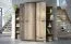 Drehtürenschrank / Kleiderschrank Sichling 17, Rahmen Links, Farbe: Eiche Braun - Abmessungen: 193 x 50 x 58 cm (H x B x T)