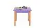 Kindertisch Laurenz Buche Vollholz massiv natur / lila - Abmessungen: 47 x 50 x 50 cm (H x B x T)