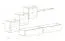 Wohnwand mit Push-to-open Funktion Balestrand 318, Farbe: Schwarz / Eiche Wotan - Abmessungen: 150 x 330 x 40 cm (H x B x T)