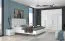 Kleiderschrank | 5 Drehtüren | 2 Schubladen | 7 Fächer | mit 3 Kleiderstangen | 232 cm breit | Farbe: Weiß Abbildung