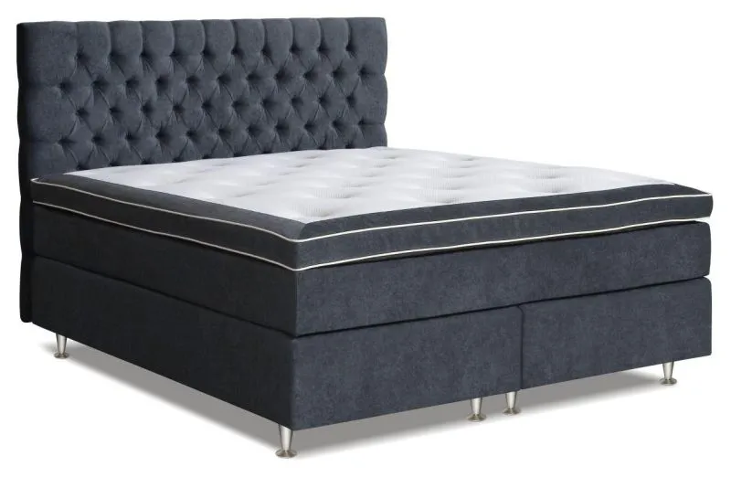 Boxspringbett 160 x 200 cm Grau Abbildung